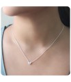 Heart Shaped Silver Necklace SPE-5440